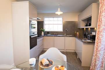 The brand new fully fitted kitchen.