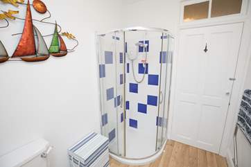 Upstairs is the family shower-room, put on your best voice for a sing-song in the shower.