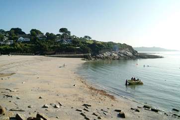 Swanpool beach is on the edge of town, with Swanpool lake and nature reserve adjacent.