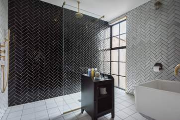 The spacious wet-room is a real feature of this fabulous apartment.