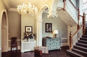 The entrance hall in this beautiful hotel.
