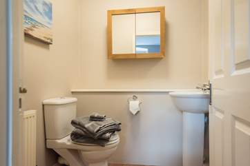 The cloakroom en suite to Bedroom 1.