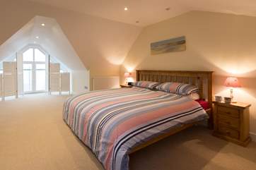 This is the en suite master bedroom on the second floor. The views are wonderful.