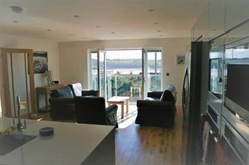 The first floor has a spacious and very contemporary kitchen with the island as the sociable focal point for the family to gather around.