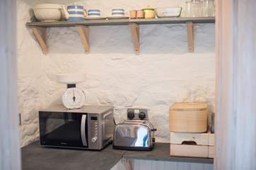 Extra facilities in the walk-in larder.