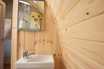 With WC and wash-basin.
