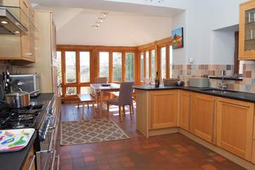 The main house has a wonderful contemporary kitchen which still keeps its farmhouse feel and character.