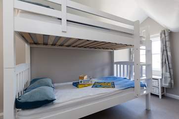 The bunk bedroom is ideal for children but as the bunks are 3ft and with proper sprung mattresses, adults will be comfortable too.