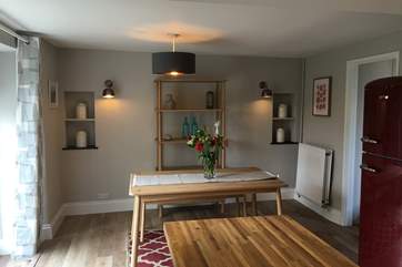 This is the dining area in the cottage