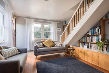 The light-filled sitting-room.
