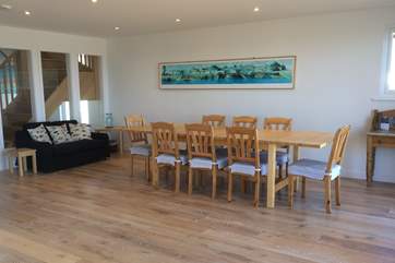 With some extra soft seating this makes a great entertaining area