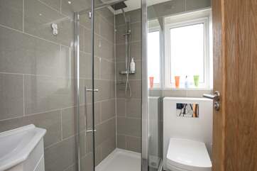 There is a shower-room situated on the ground floor, perfect to wash away the remnants of todays fun on the beach.