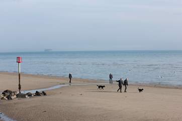 Make a holiday for your four-legged friend too and take them for a walk along the beach.