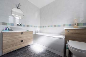 The bathroom.