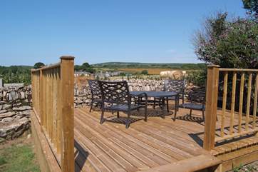 The decked terrace.