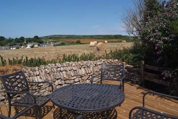 Lovely views from the decked terrace