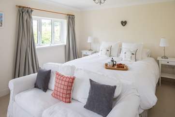 Bedroom 3 has a very inviting super-king size bed, which can also be configured as twins on request.