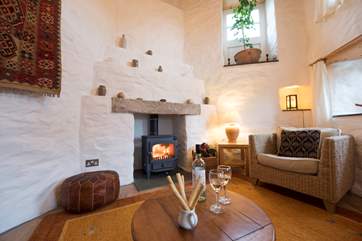 Cosy up in front of the wood-burner.