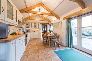 The kitchen/dining area.