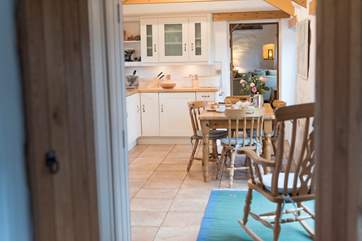 The view through the kitchen/diner to the sitting-room.