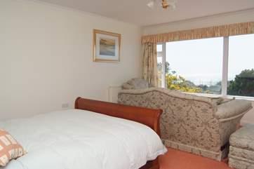 The bedroom and living areas.