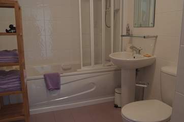 The bathroom.