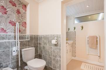 The spacious en suite shower-room.