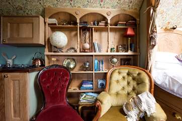 The comfortable seating area is perfect for relaxing with a good book.