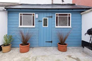 Storage for bikes and boards.