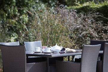 Why not have a cream tea in the delightful garden?