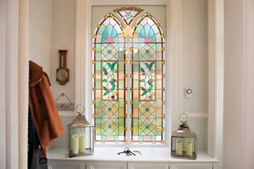 The porch is a lovely and bright welcome into the cottage