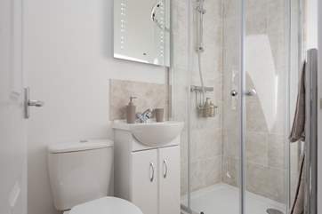 The modern en suite shower-room.
