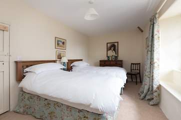This is Bedroom 2. This room faces into the original courtyard of the farmstead.