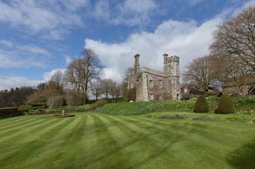 This is Affeton Castle - you can just see the Barton to the right of the photograph. The castle gardens are beautiful and guests are welcome to explore. You have your own private garden too of course.