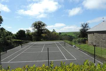 The tennis court is just off to the side of your dedicated garden.