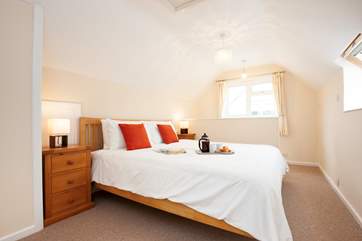 The master bedroom upstairs has it's own en suite shower room