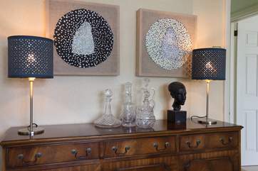 Eclectic artwork and furnishings create a wonderful home-from-home in this most welcoming house.