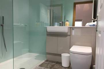 The shower-room on the second floor with a luxurious walk-in shower.