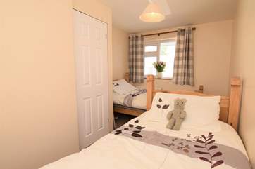 The cosy twin bedroom on the ground floor.