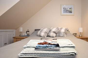 The light and bright double bedroom on the top floor.