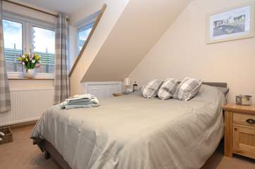 This double bedroom has a lovely outlook.