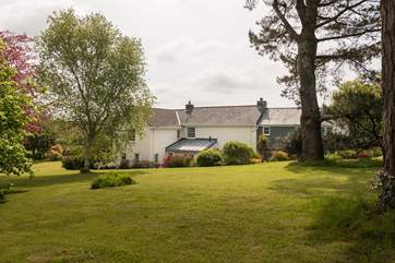 Looking back towards Chygowlin House from the far end of the garden.