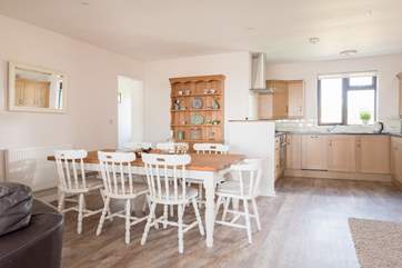 There is plenty of space around the table for everyone.