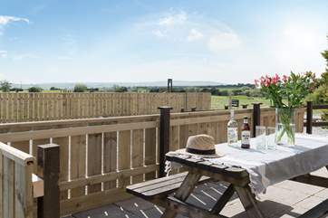 Enjoy a glass of wine on the front terrace overlooking much of Cornwall. (hot tub pictures to follow)