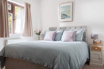 The second double bedroom is light and bright.