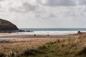 Poldhu Beach is not far away.