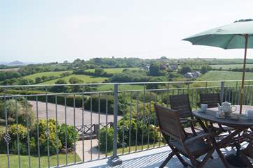 Fabulous country views towards the sea and St Michael's Mount.