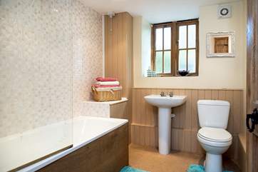 Take a nice long holiday soak in the family bathroom.