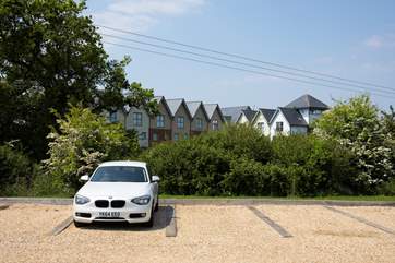The allocated parking space.