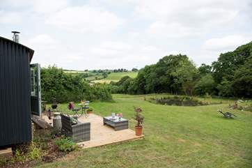 Shepherd's Rest sits in its own meadow with ponds and wildlife all around.